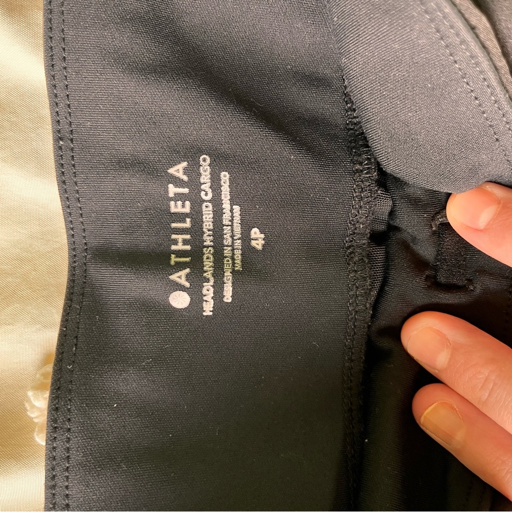 Athleta Midnight Black Cargo Pants